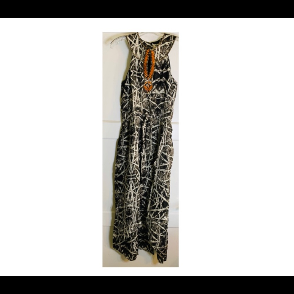 LA Soirée - Printed Maxi Halter Dress - Size: M